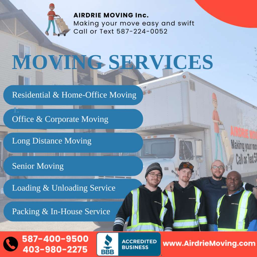 The Best Local Moving Service in Airdrie